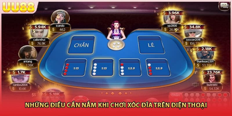 Những điều cần nắm khi chơi xóc đĩa trên điện thoại